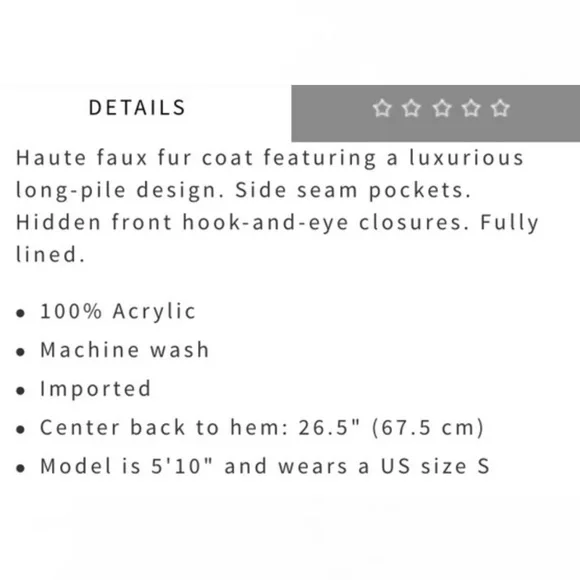 Bebe Faux Fur Coat Mob Wife Carrie Bradshaw Coat 🕶️.💋